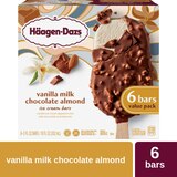 Haagen-Dazs Vanilla Milk Chocolate Almond Ice Cream Bars, 6ct, thumbnail image