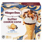 HAAGEN-DAZS Cookie Cone Vanilla Ice Cream 4x3.72floz Box, thumbnail image