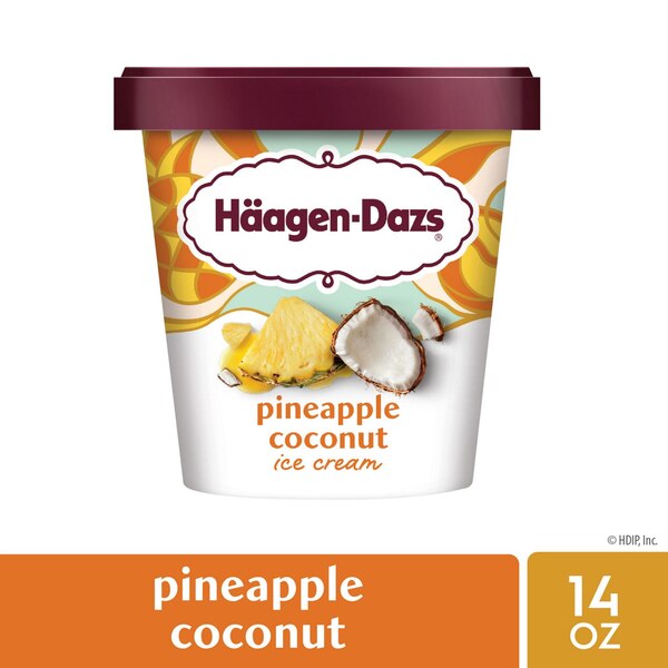 Haagen-Dazs Pineapple Coconut Ice Cream, 14oz