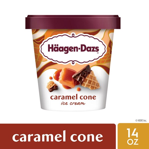 Haagen-Dazs Caramel Cone Ice Cream, 14oz