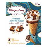 Haagen Dazs, Belgian Waffle Cone Toasted Almond Fudge, 6 ct, 14.8 oz, thumbnail image