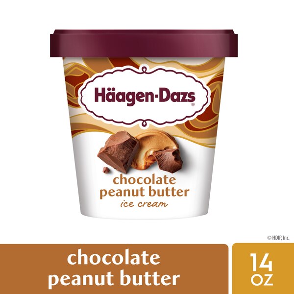 Haagen-Dazs Chocolate Peanut Butter Ice Cream, 14oz
