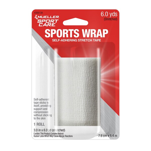 Mueller Sports Wrap, 3x6 Yards, White