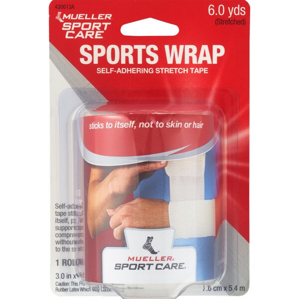 Mueller Sports Wrap, 3x6 Yards, White