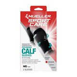 Mueller Graduated Compression Calf Sleeves, Black, M, 2 CT, thumbnail image