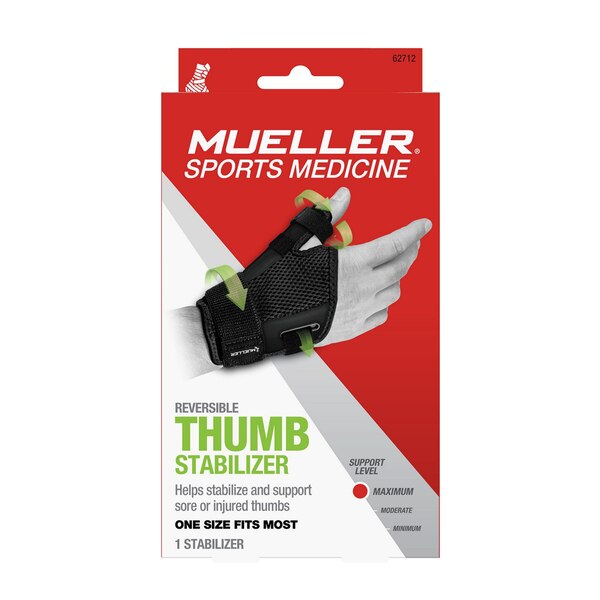 Mueller Reversible Thumb Stabilizer, One Size, Black