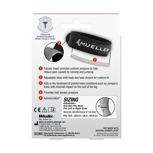 Mueller Jumper's Knee Strap, One Size, Black