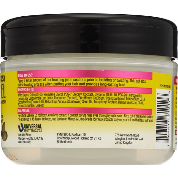 Jamaican Mango & Lime Braid Gel, 8 OZ