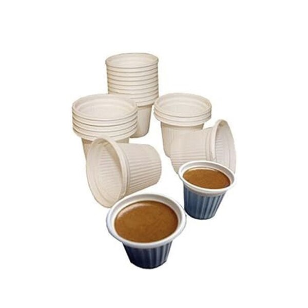 PLASTIFAR 3/4 OZ Disposable Plastic Cups, White, 250 CT