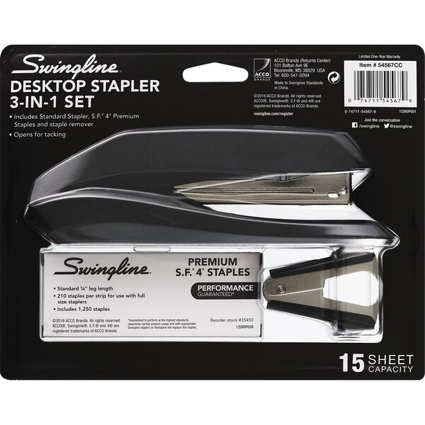 Swingline Desktop Stapler 3-in-1 Set
