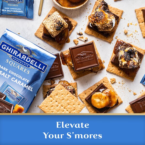 Ghirardelli, Dark Chocolate Sea Salt Caramel Squares, 5.32 oz Bag