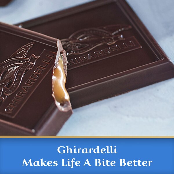 Ghirardelli, Dark Chocolate Sea Salt Caramel Squares, 5.32 oz Bag