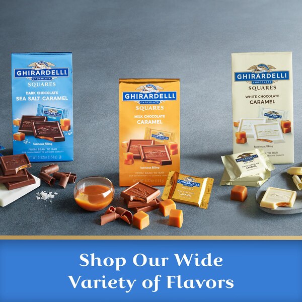 Ghirardelli, Dark Chocolate Sea Salt Caramel Squares, 5.32 oz Bag