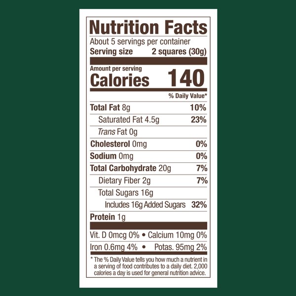 Ghirardelli Squares Dark Chocolate With White Mint Filling, 5.32 oz
