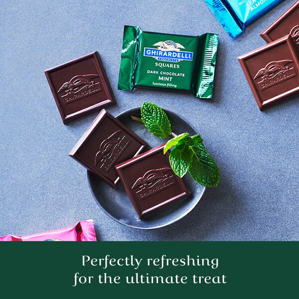 Ghirardelli Squares Dark Chocolate With White Mint Filling, 5.32 oz