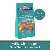 Ghirardelli, Milk Chocolate Sea Salt Caramel Chocolate Squares, 5.3 OZ Bag, thumbnail image 1 of 9