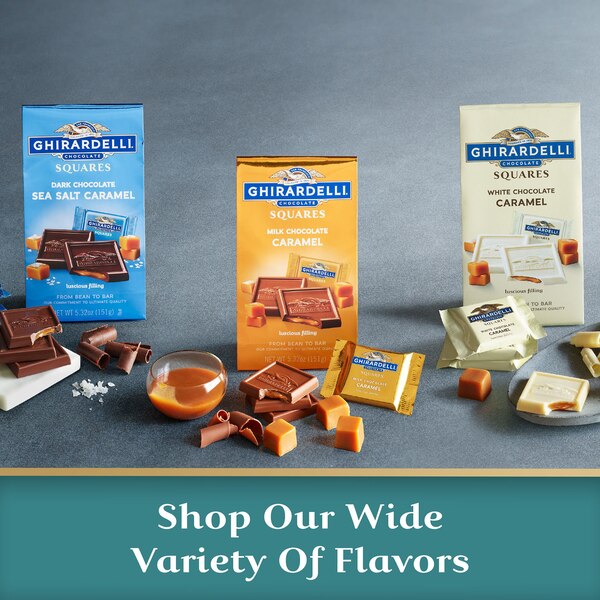 Ghirardelli, Milk Chocolate Sea Salt Caramel Chocolate Squares, 5.3 OZ Bag