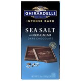 Ghirardelli, Intense Dark Sea Salt with 60% Dark Chocolate Bar, 3.5 Oz, thumbnail image
