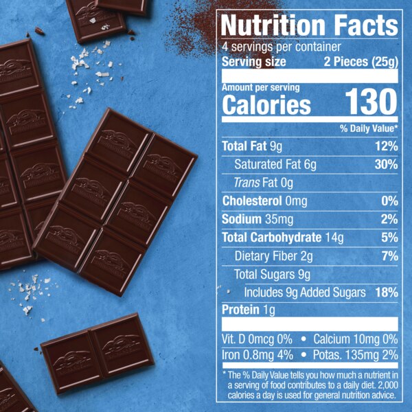 Ghirardelli, Intense Dark Sea Salt with 60% Dark Chocolate Bar, 3.5 Oz