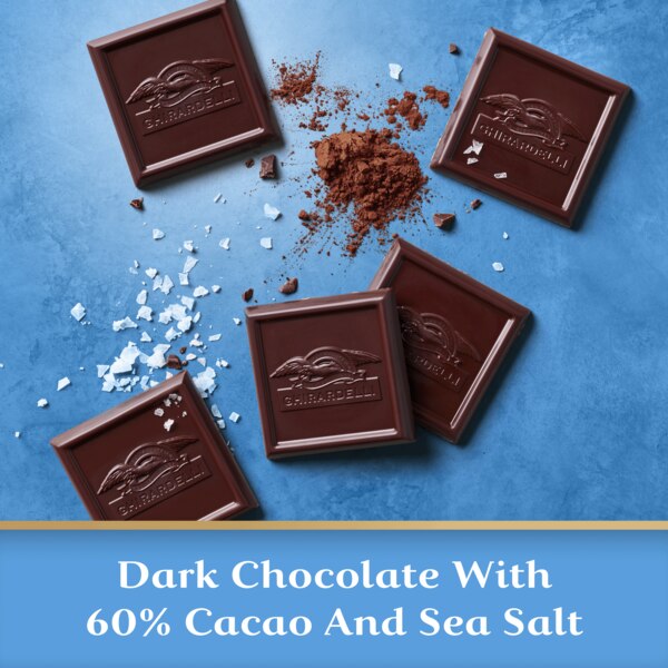 Ghirardelli, Intense Dark Sea Salt with 60% Dark Chocolate Bar, 3.5 Oz