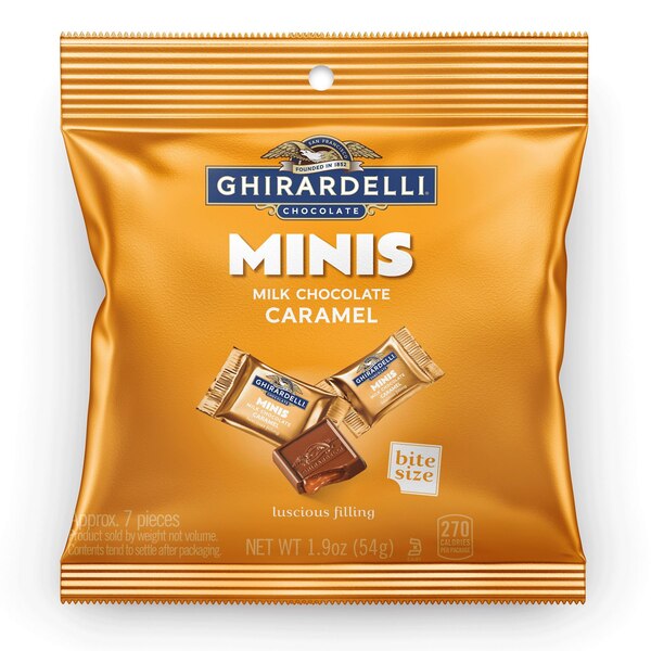 Ghirardelli, Milk Chocolate Minis with Caramel Filling, 1.9 Oz