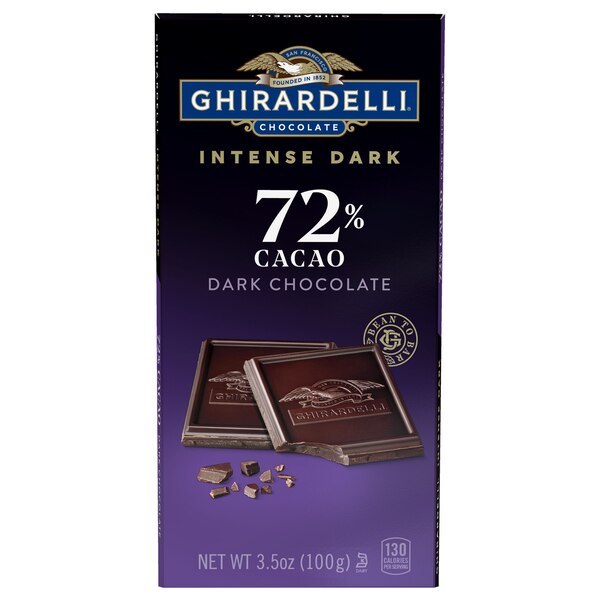 Ghirardelli, Intense Dark Chocolate Bar 72% Cacao, 3.5 Oz