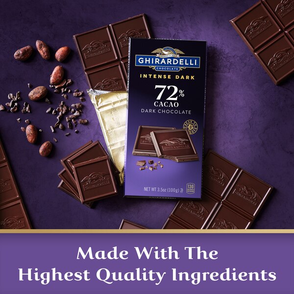 Ghirardelli, Intense Dark Chocolate Bar 72% Cacao, 3.5 Oz