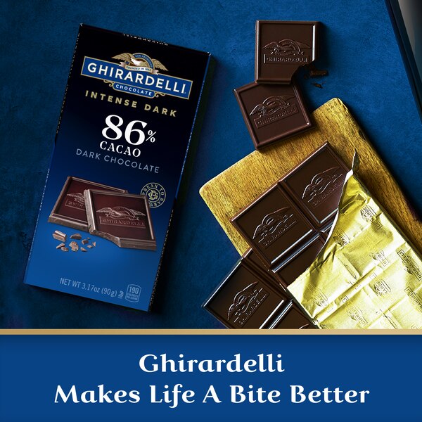 Ghirardelli, Intense Dark Chocolate Bar, 86% Cacao, 3.17 oz Bar