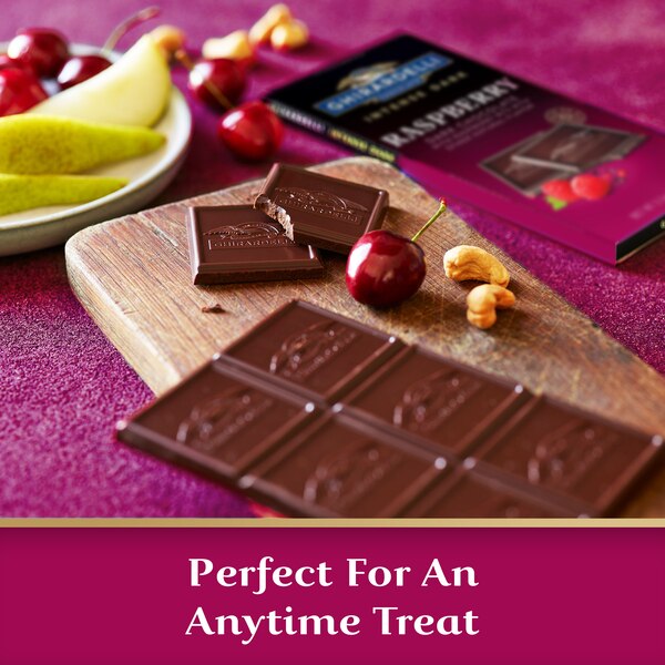 Ghirardelli, Intense Dark Chocolate Bar, Raspberry, 3.5 oz Bar