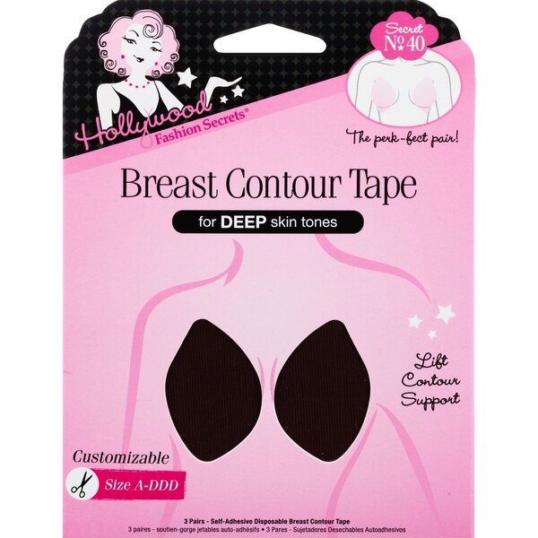 Hollywood Fashion Secrets Breast Contour Tape, Size A-DDD, Deep 