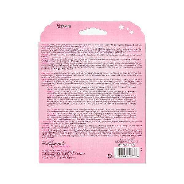 Hollywood Fashion Secrets Breast Contour Tape, Size A-DDD, Medium