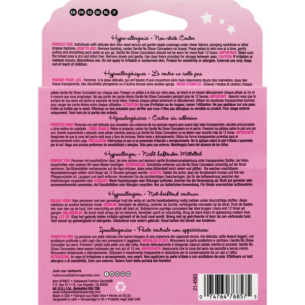 Hollywood Fashion Secrets Gentle Reusable No-Show Concealers