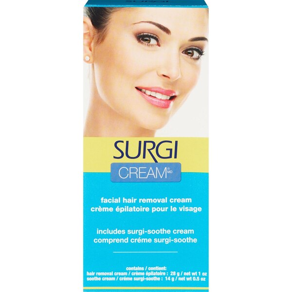 Surgi Cream Facial Hair Removal Cream With Surgi-Soothe Cream
