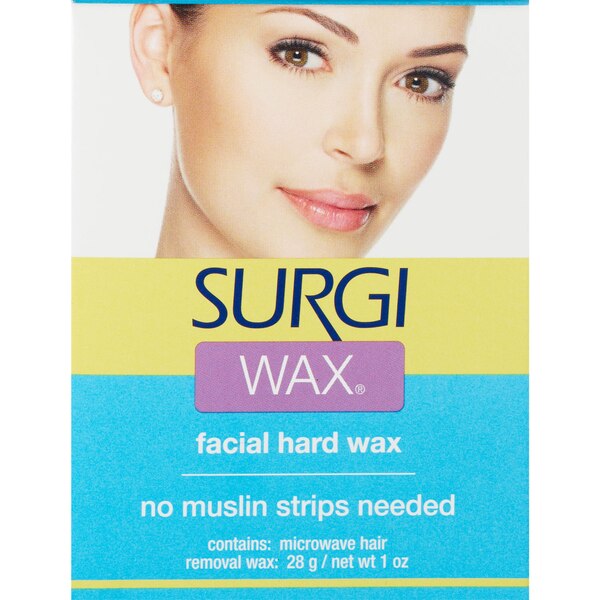 Surgi Wax Microwaveable Facial Hard Wax Hair Remover, 1 OZ