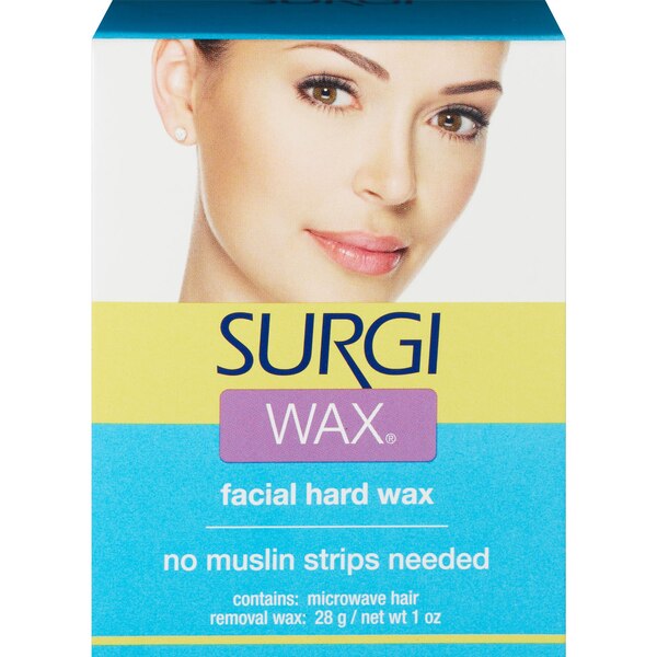 Surgi Wax Microwaveable Facial Hard Wax Hair Remover, 1 OZ