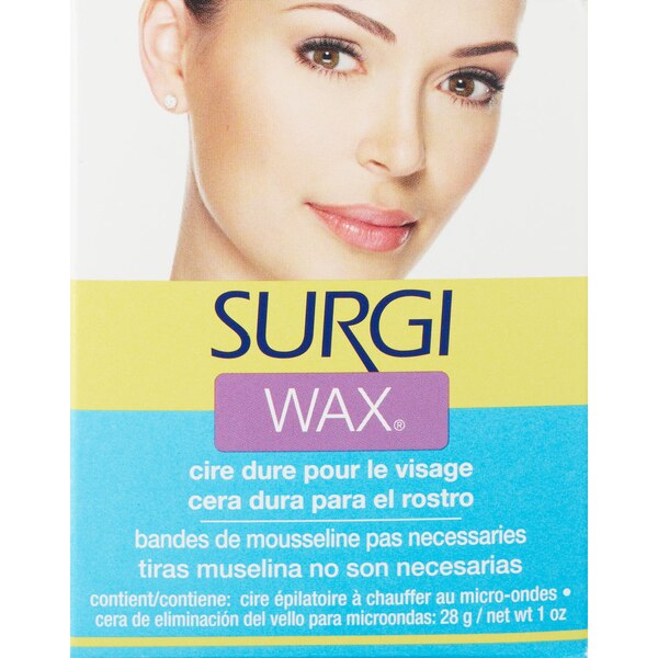 Surgi Wax Microwaveable Facial Hard Wax Hair Remover, 1 OZ