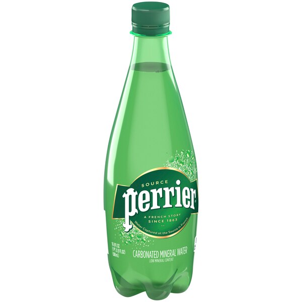 Perrier Sparkling Water, Plastic Water Bottle, 33.8 fl oz, 1L