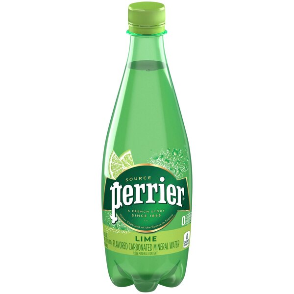 Perrier, Lime Flavored Sparkling Water, Plastic Water Bottle, 16.9 oz