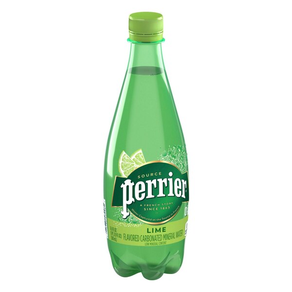 Perrier, Lime Flavored Sparkling Water, Plastic Water Bottle, 16.9 oz