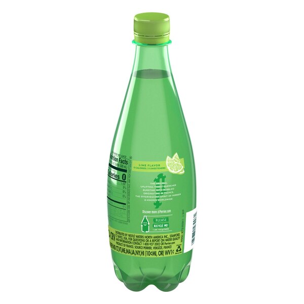 Perrier, Lime Flavored Sparkling Water, Plastic Water Bottle, 16.9 oz