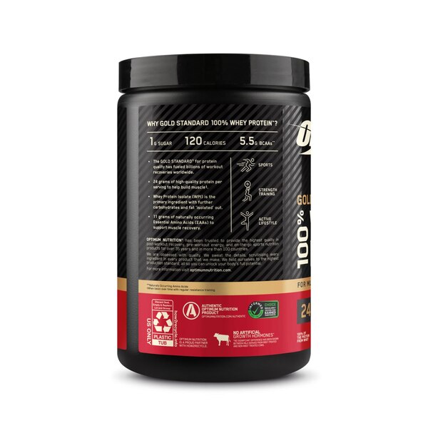 Optimum Nutrition Gold Standard 100% Whey Vanilla Ice Cream, 10.9 OZ