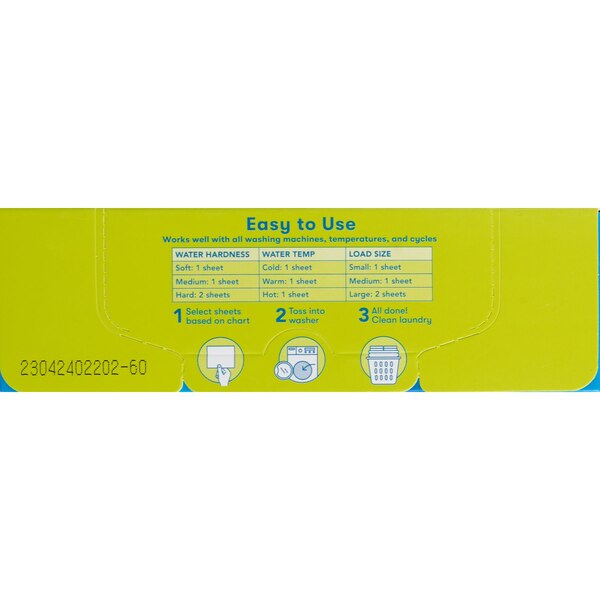 ECOS Laundry Detergent Sheets Fighting Enzymes, Free and Clear, 50ct