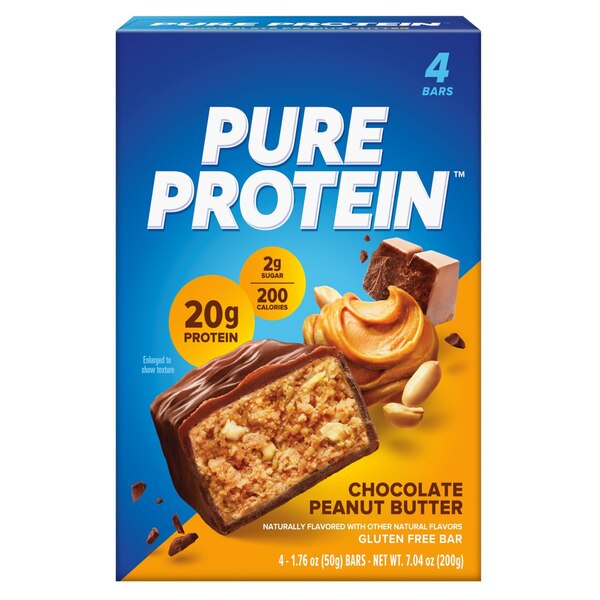 Pure Protein, Chocolate Peanut Butter Protein Bar, 1.76 Oz, 4 Ct