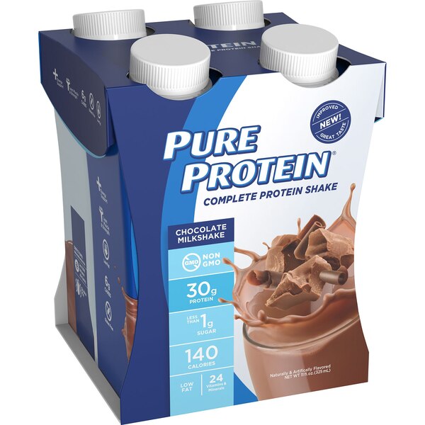 Pure Protein Complete Protein Shake, Rich Chocolate, 4 CT