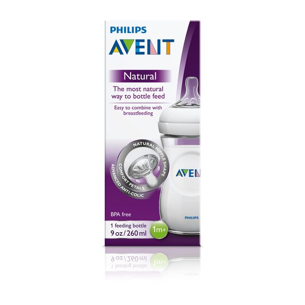 Philips Avent - Biberón de alimentación natural, 9 oz