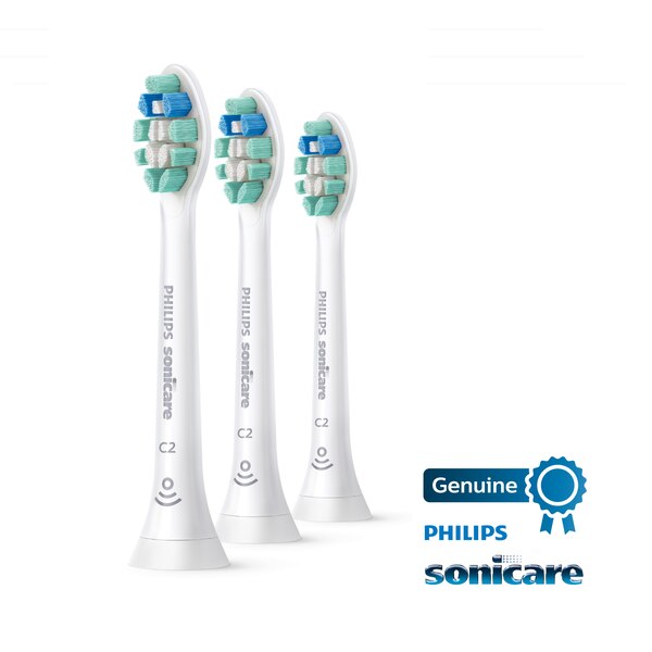 Philips Sonicare C2 Optimal Plaque Control Electric Toothbrush Replacement Brush Heads, Soft Bristle