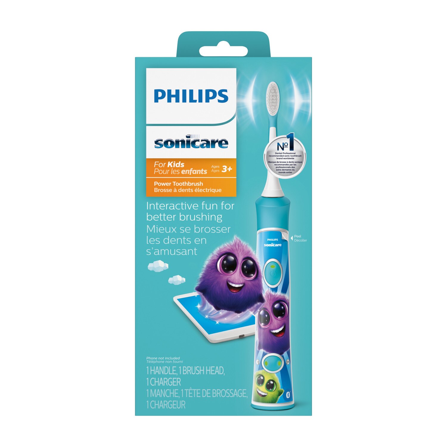 Philips Sonicare Electric Toothbrush for Kids, Advanced Sonic Technology, Aqua