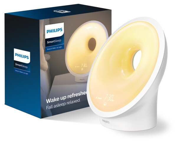 Philips SmartSleep Sleep and Wake-up Light Therapy Lamp, with Sunrise Alarm and Sunset Fading Night Light, White
