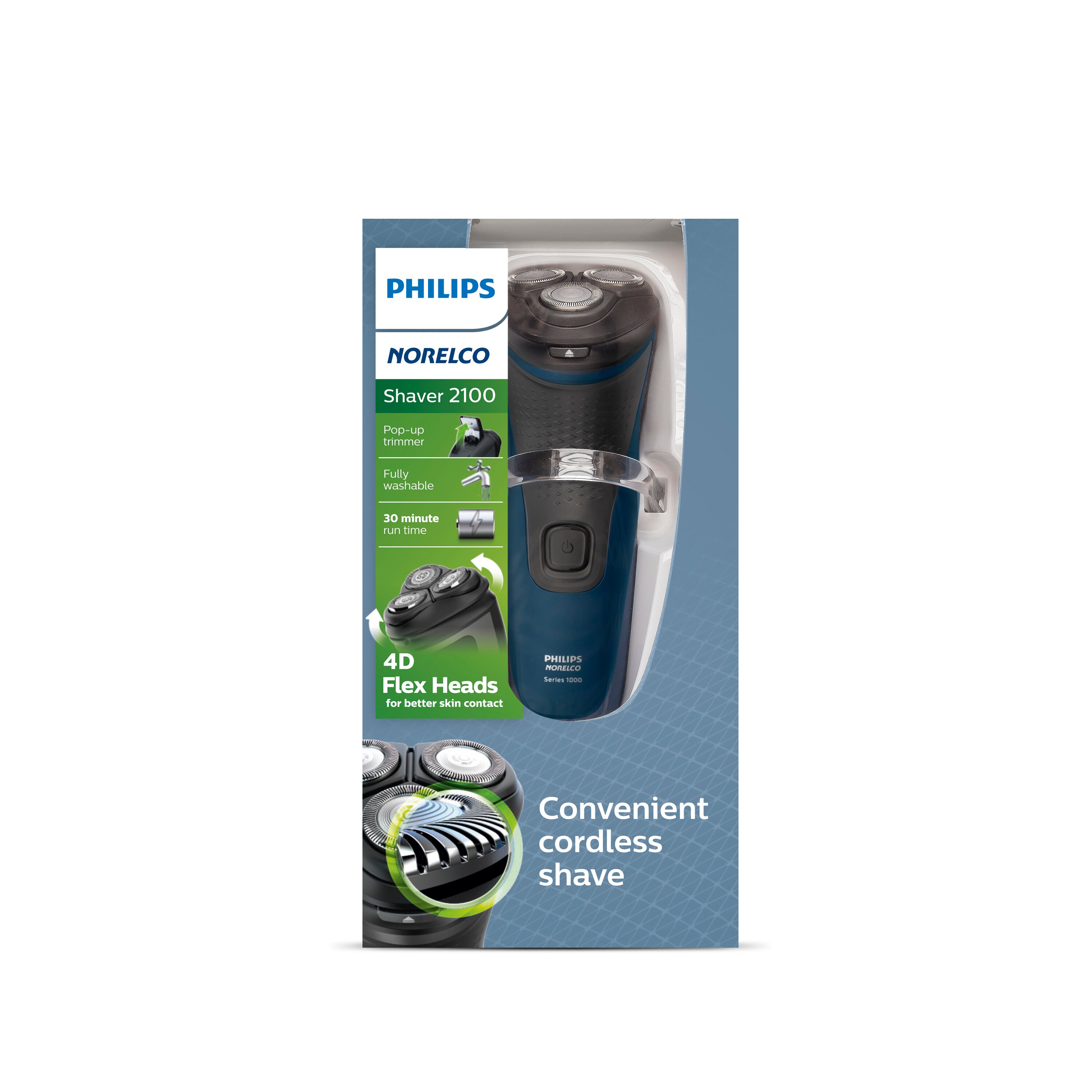 Philips Norelco Shaver 2100 Rechargeable Electric Trimmer and Shaver