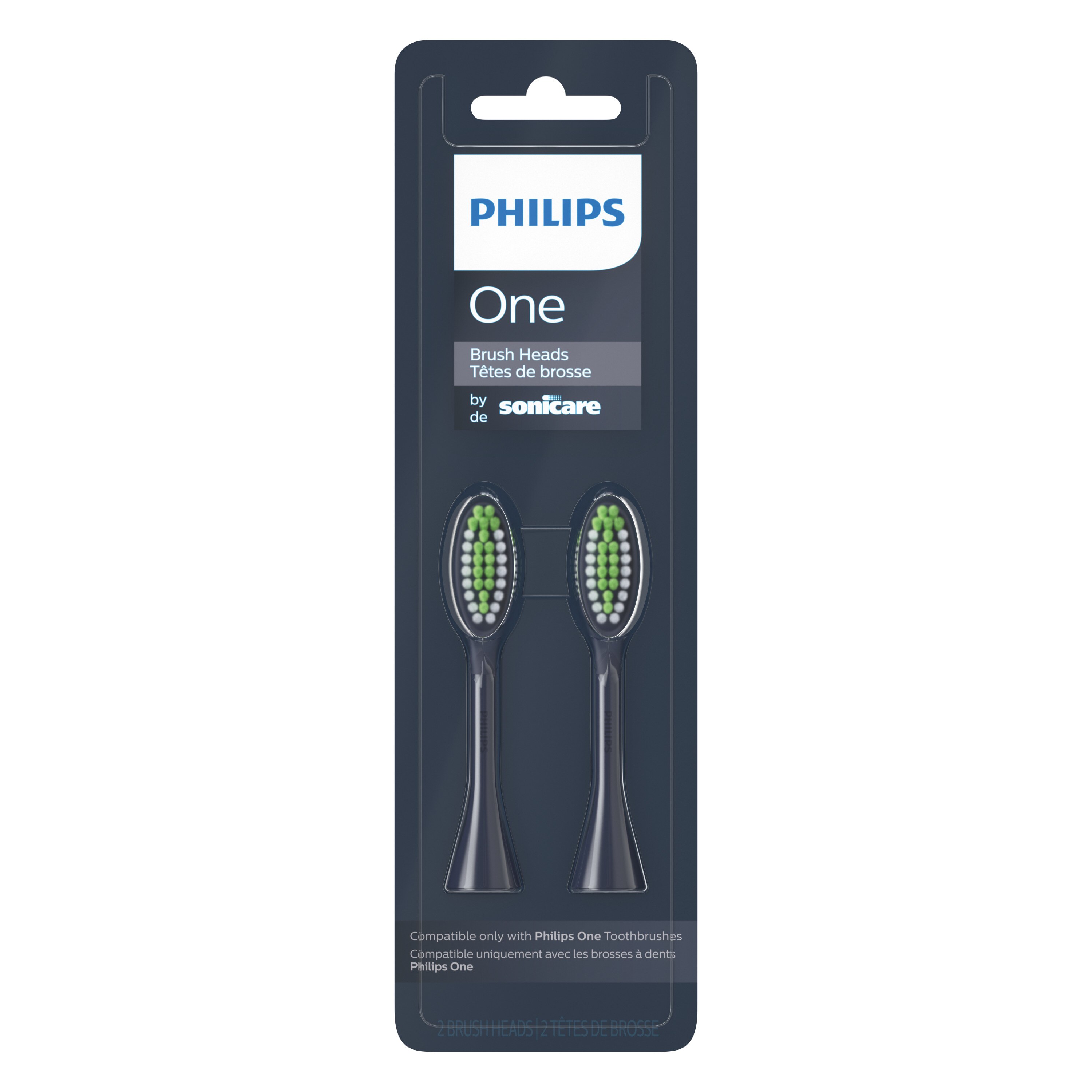 Philips One by Sonicare Replacement Brush Heads, 2 CT